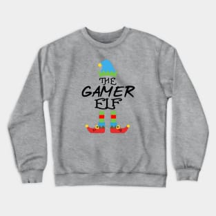 The Gamer Elf Matching Family Group Christmas Party SANTA Crewneck Sweatshirt